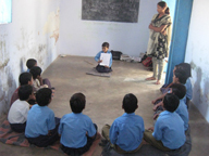 Reading Skill Improvement class with govt. school children